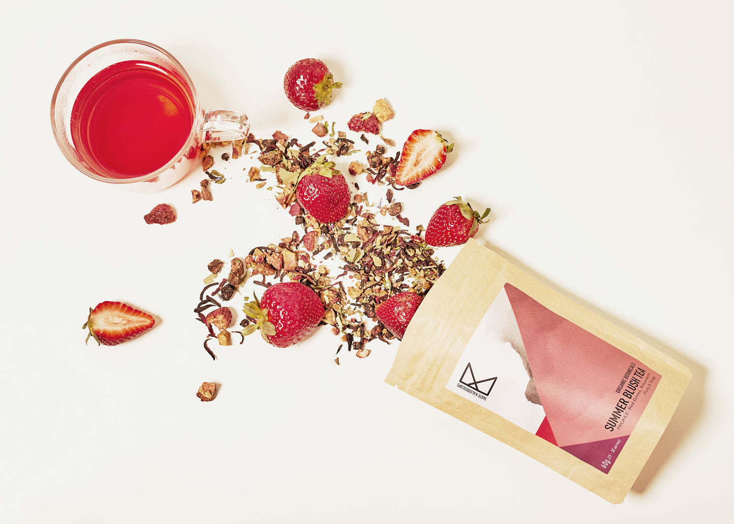 Summer Blush Tea 60g  [Red Strawberries, Tangy & Juicy]